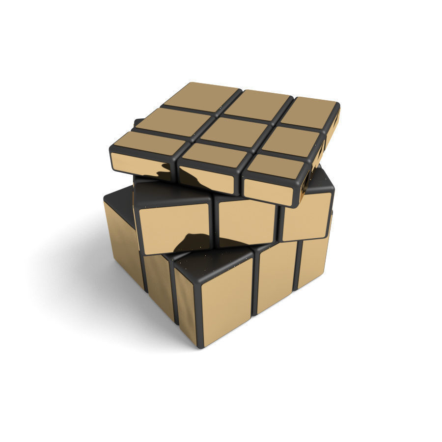 Mirror cube 3x3x3 puzzle toy 3D model_2