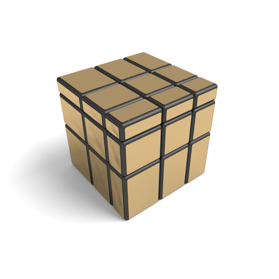 Mirror cube 3x3x3 puzzle toy 3D model_1