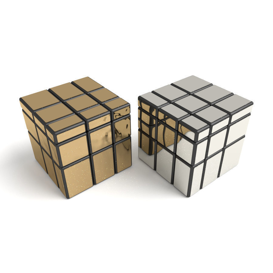 Mirror cube 3x3x3 puzzle toy 3D model_6