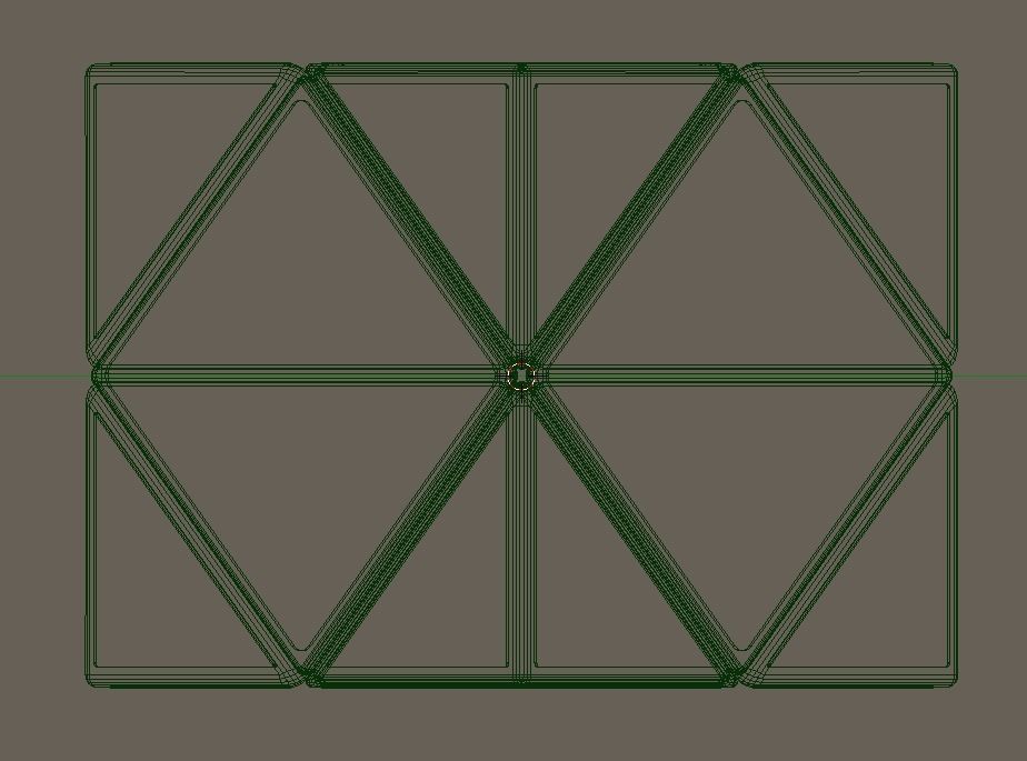 Skewb cube puzzle 3D model_3