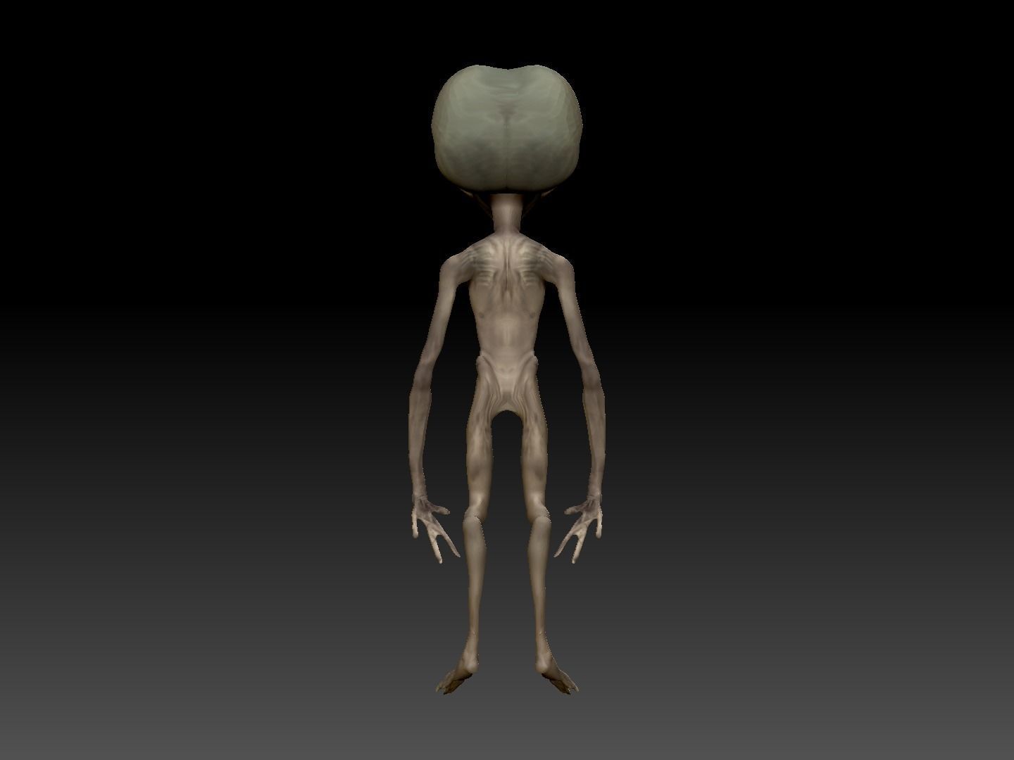 Grey Alien - Area 51 Low-poly 3D model_5