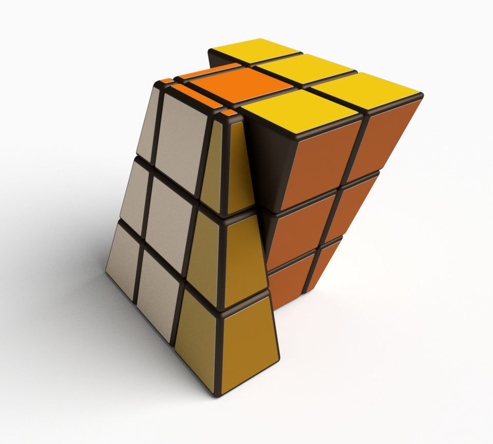 Original pyramid cube puzzle toy 3D model_8