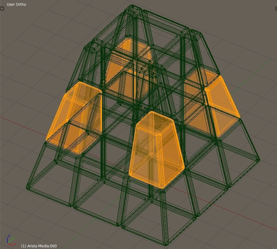 Original pyramid cube puzzle toy 3D model_12