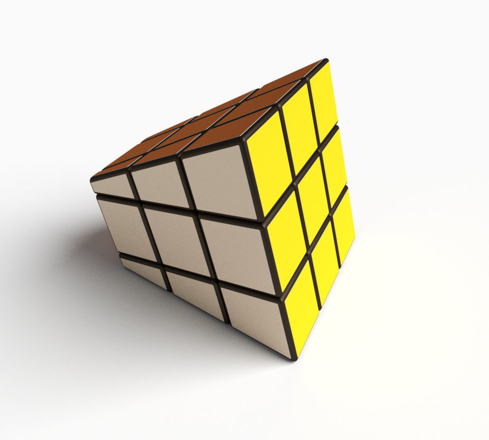 Original pyramid cube puzzle toy 3D model_1