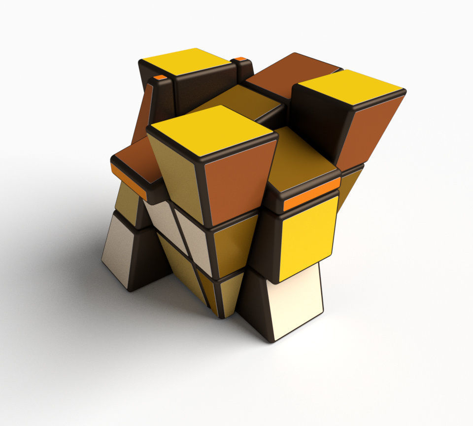 Original pyramid cube puzzle toy 3D model_10