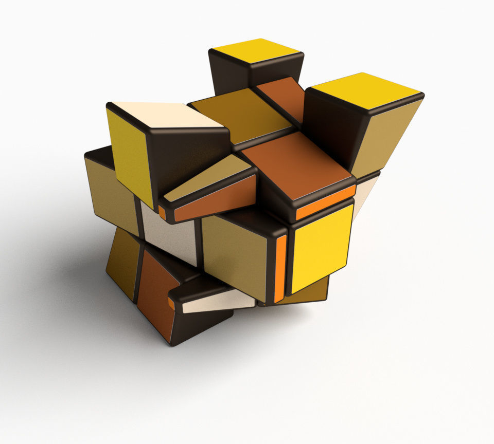 Original pyramid cube puzzle toy 3D model_6