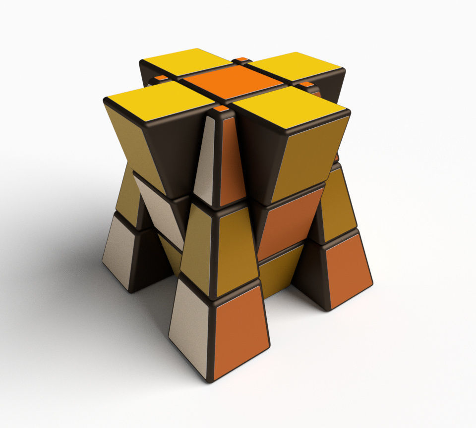 Original pyramid cube puzzle toy 3D model_7