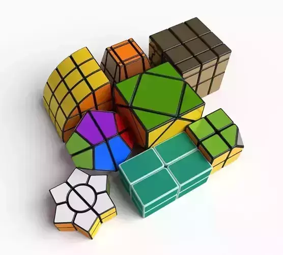 8x rare cube puzzles set