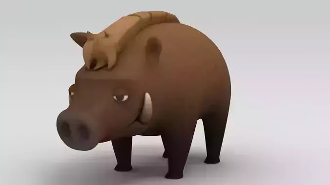 Boar Character 3D model