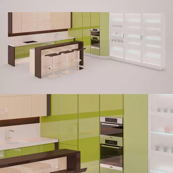 Kitchen Furniture 3D model_0