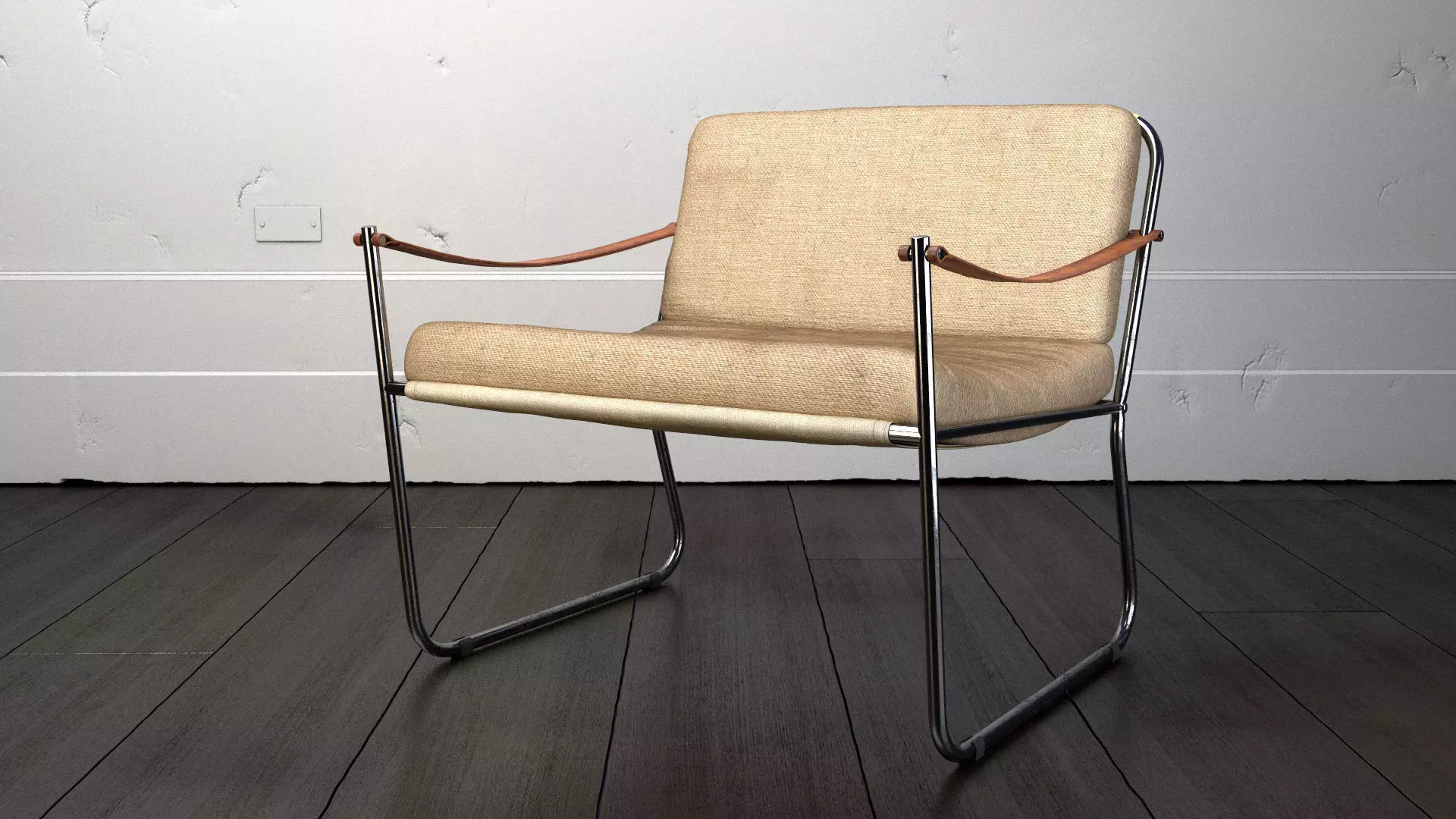 Vintage Danish Lounge Chair 3D model