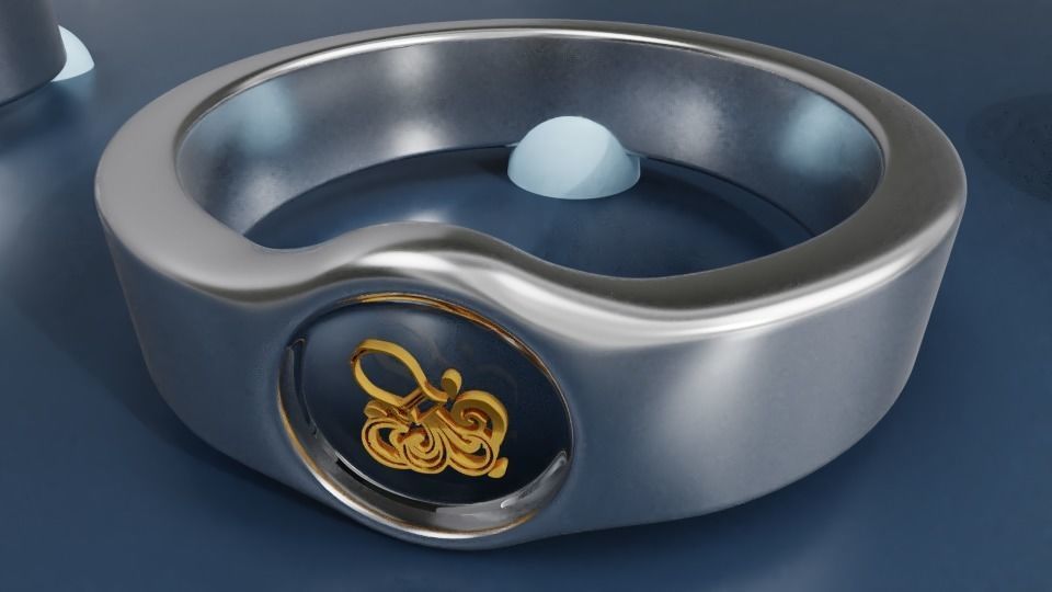 Zodiac rings set Low-poly 3D model_11