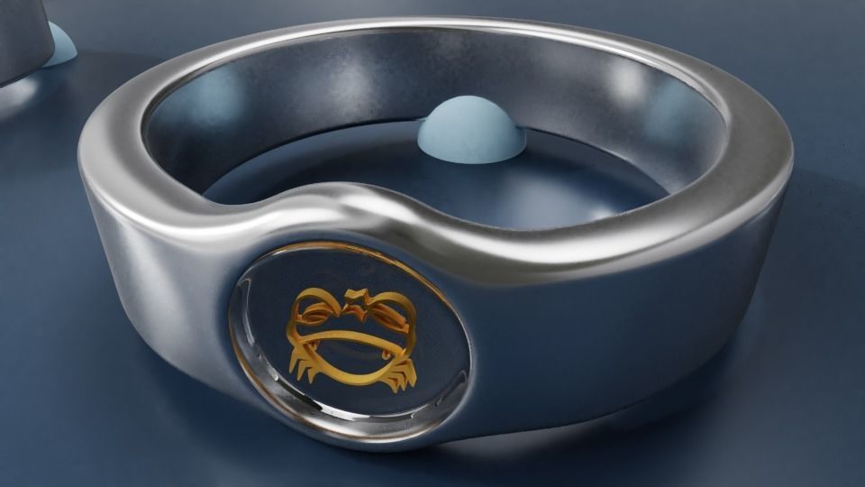 Zodiac rings set Low-poly 3D model_4