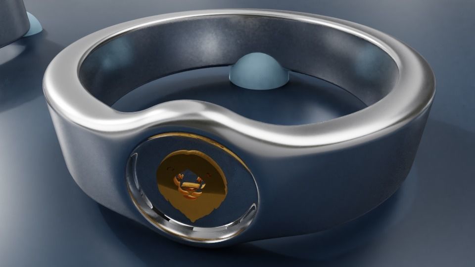 Zodiac rings set Low-poly 3D model_7