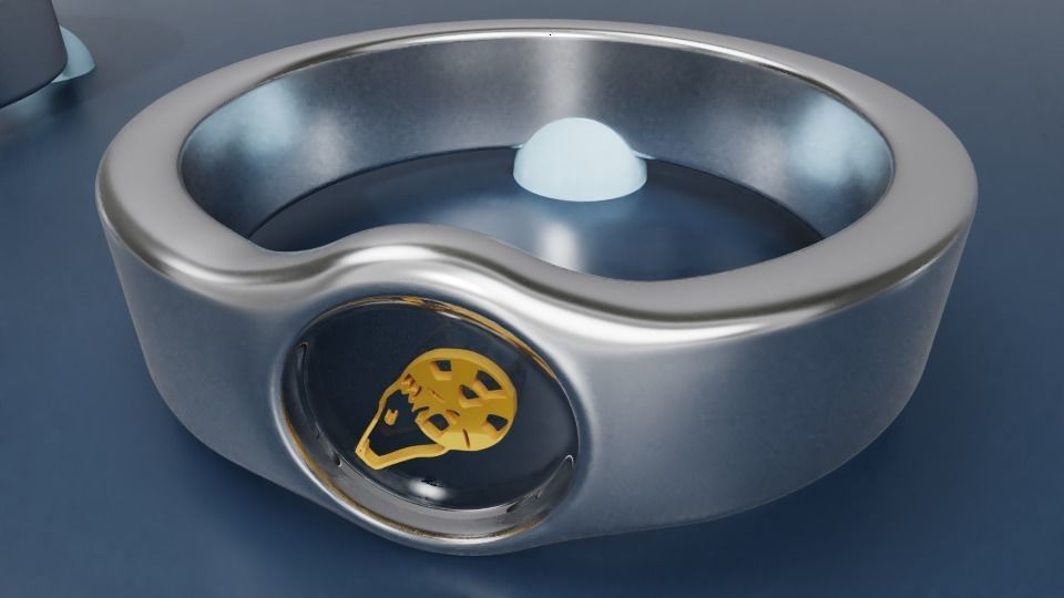 Zodiac rings set Low-poly 3D model_1
