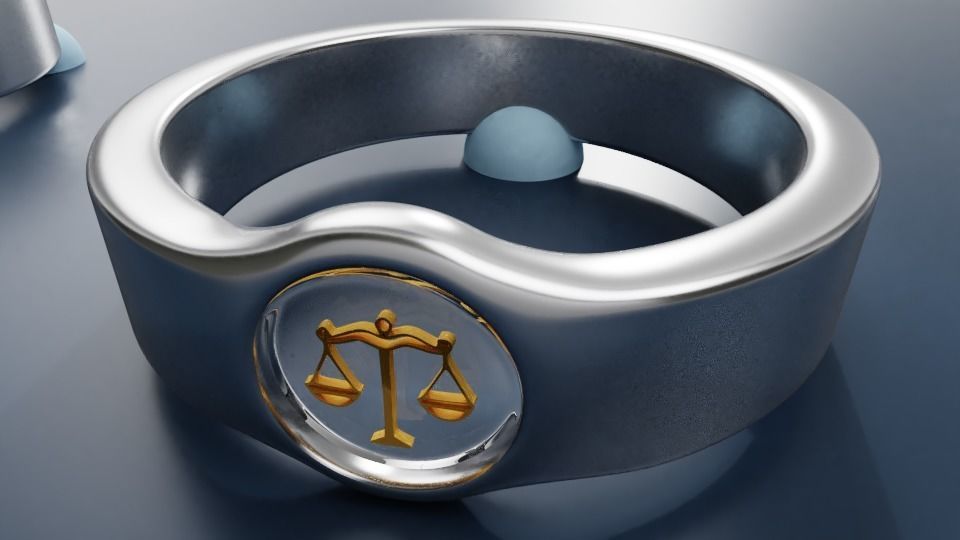 Zodiac rings set Low-poly 3D model_6