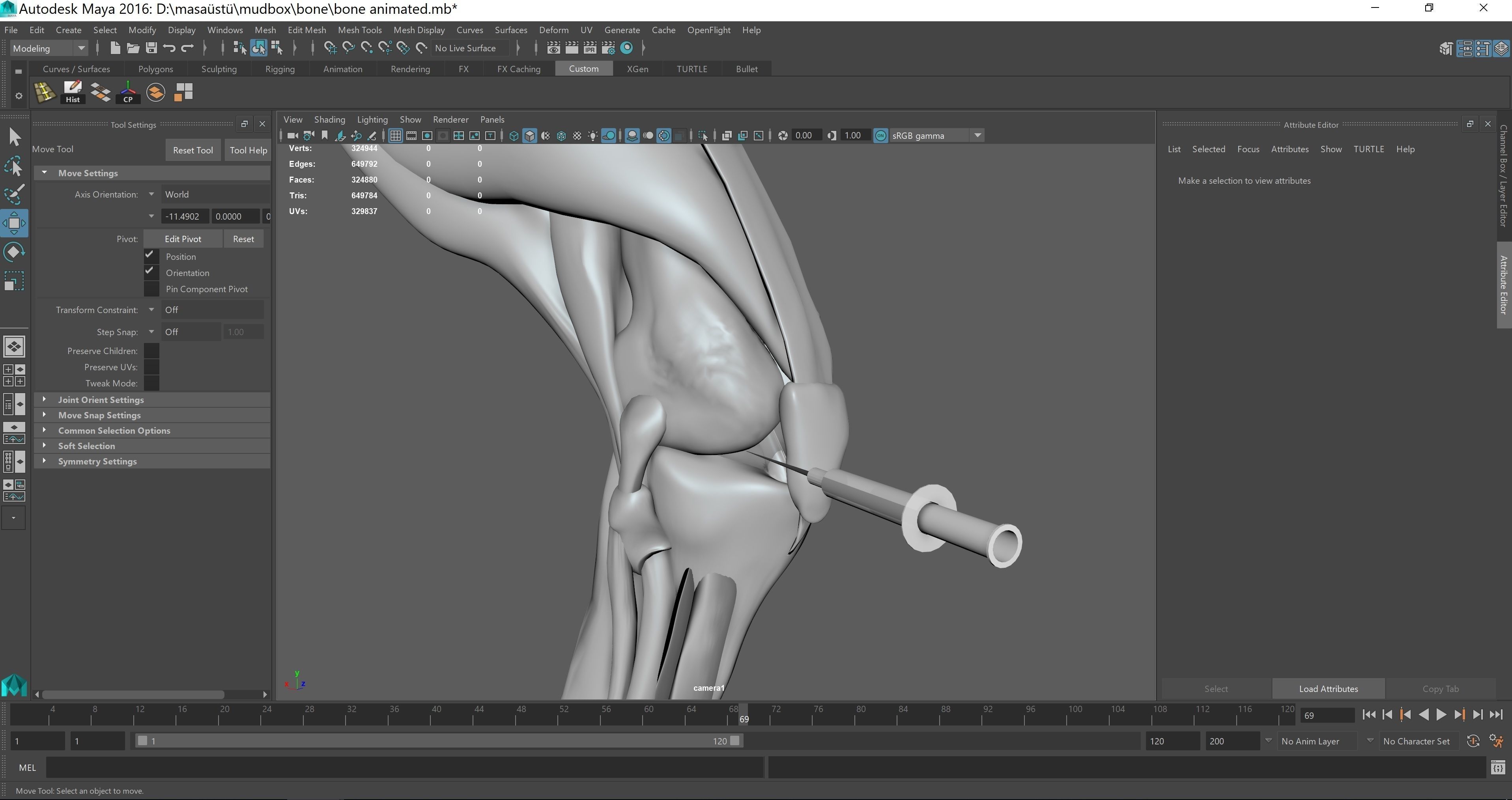 legs animation meniscus animation  3D model_4