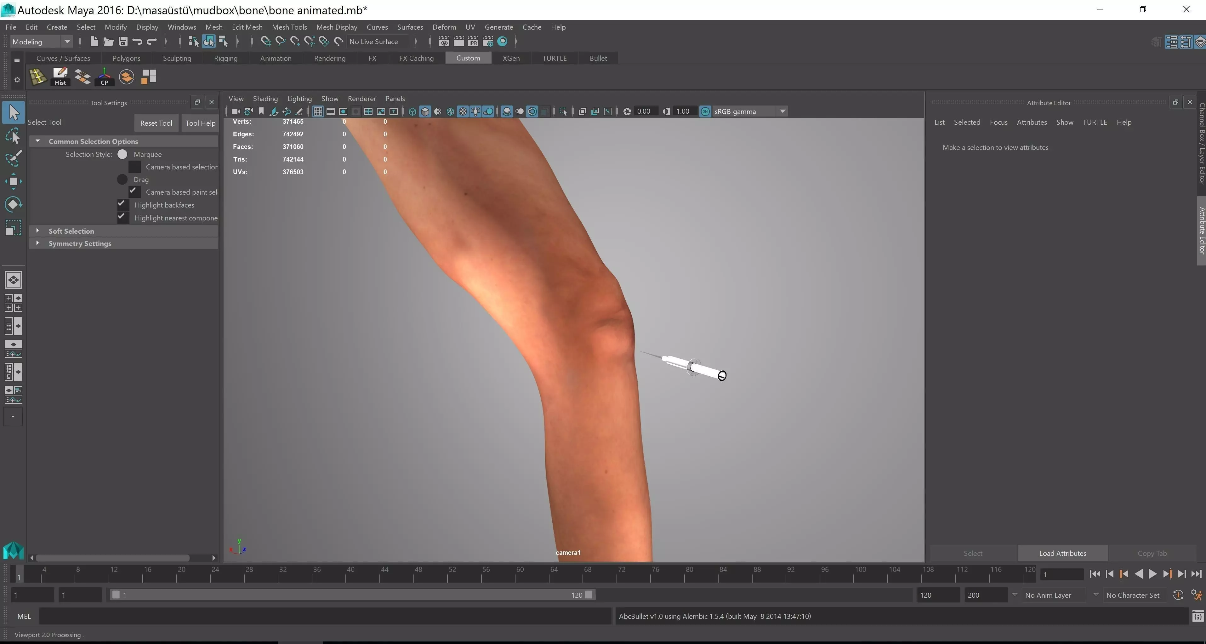 legs animation meniscus animation  3D model_0