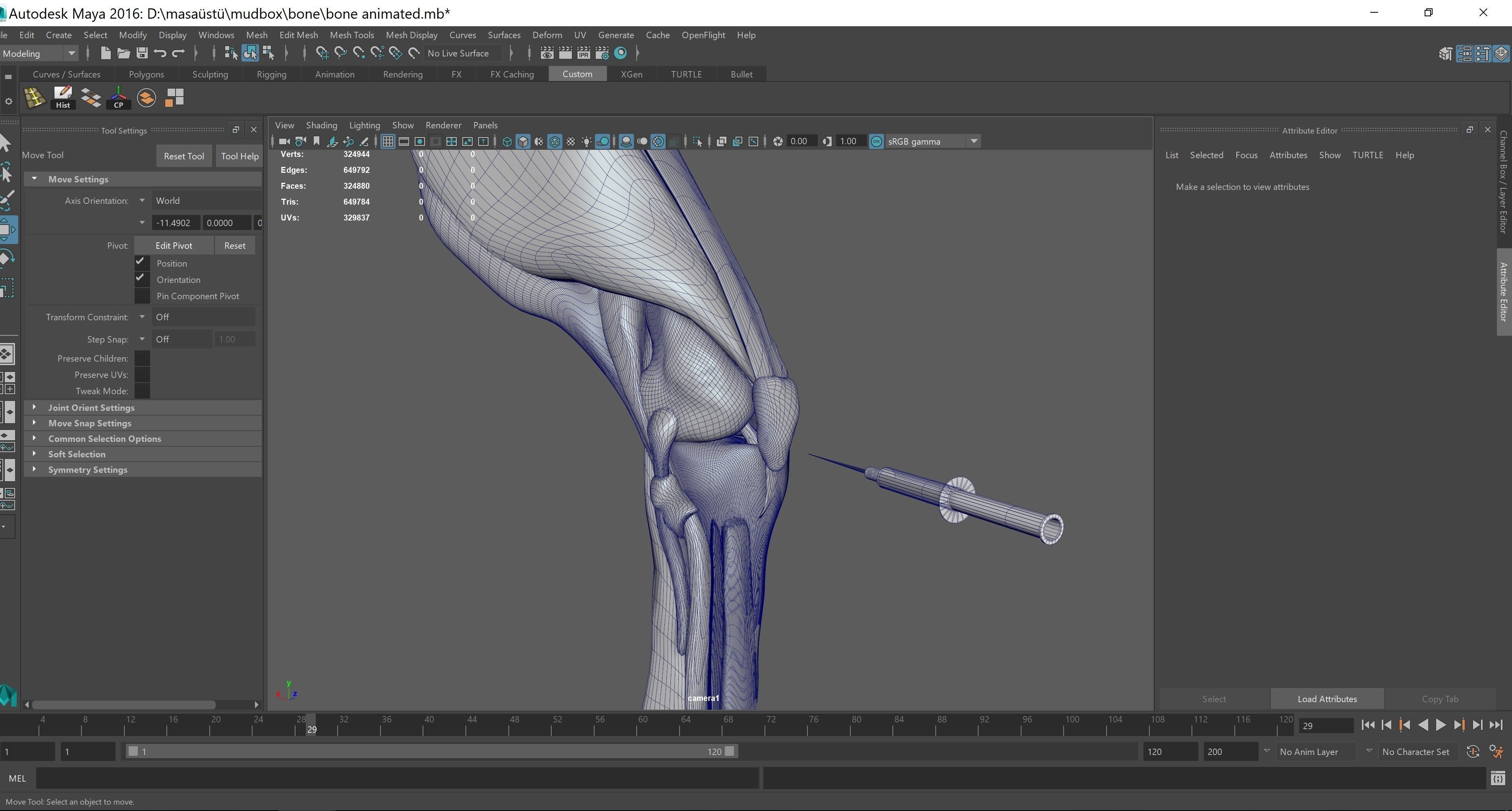 legs animation meniscus animation  3D model_5