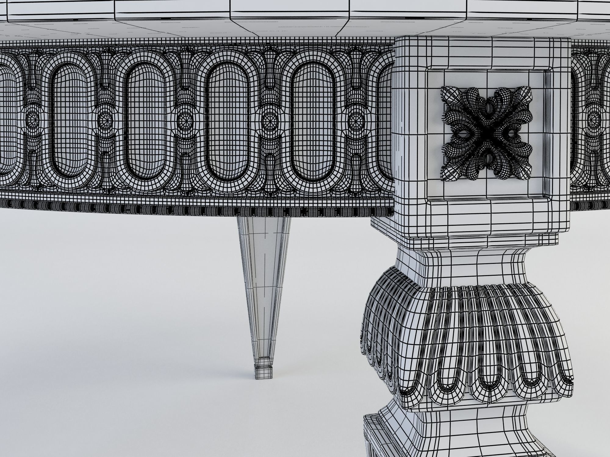 Circular Coffee Table 3D model_11