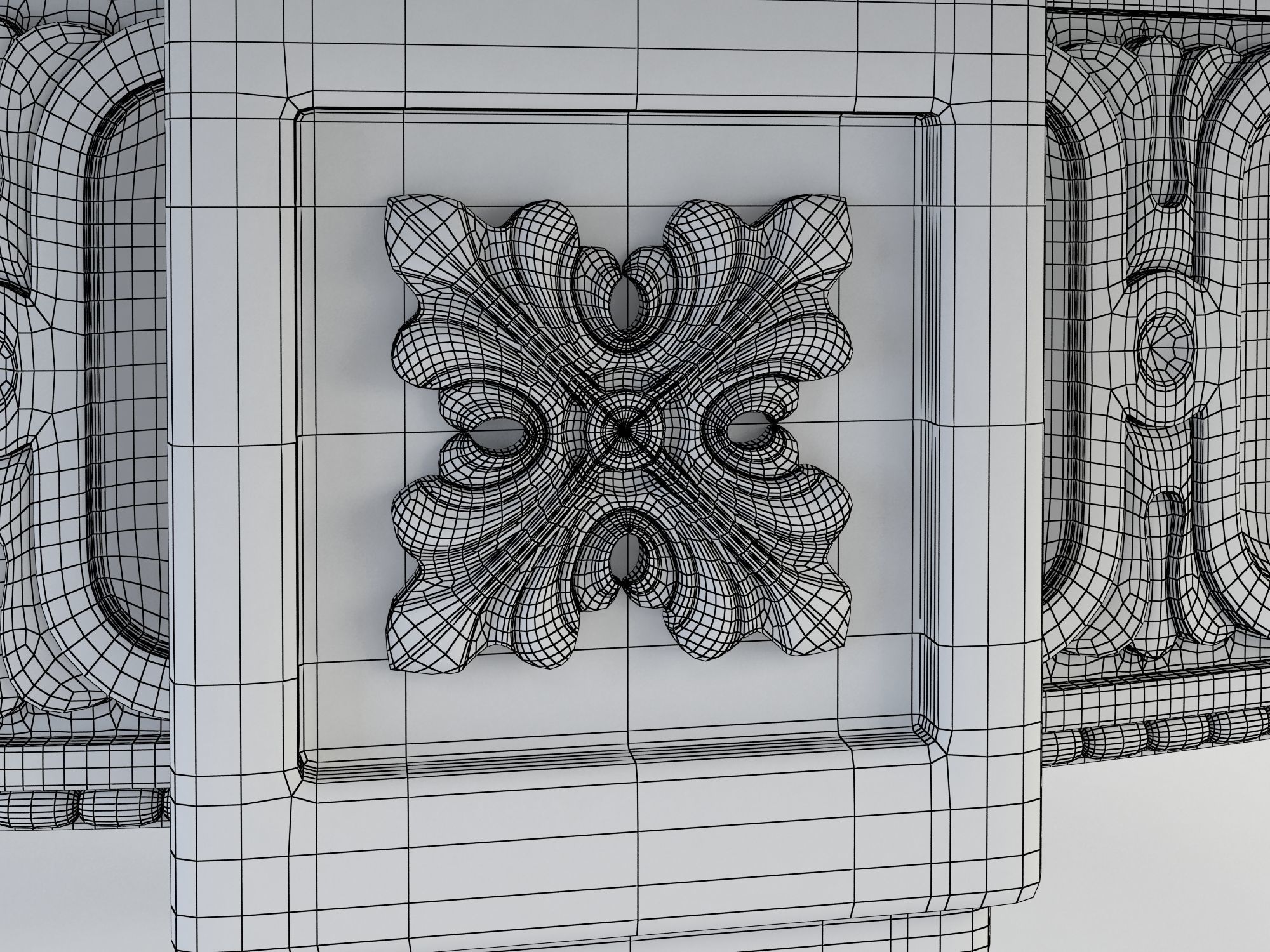 Circular Coffee Table 3D model_9