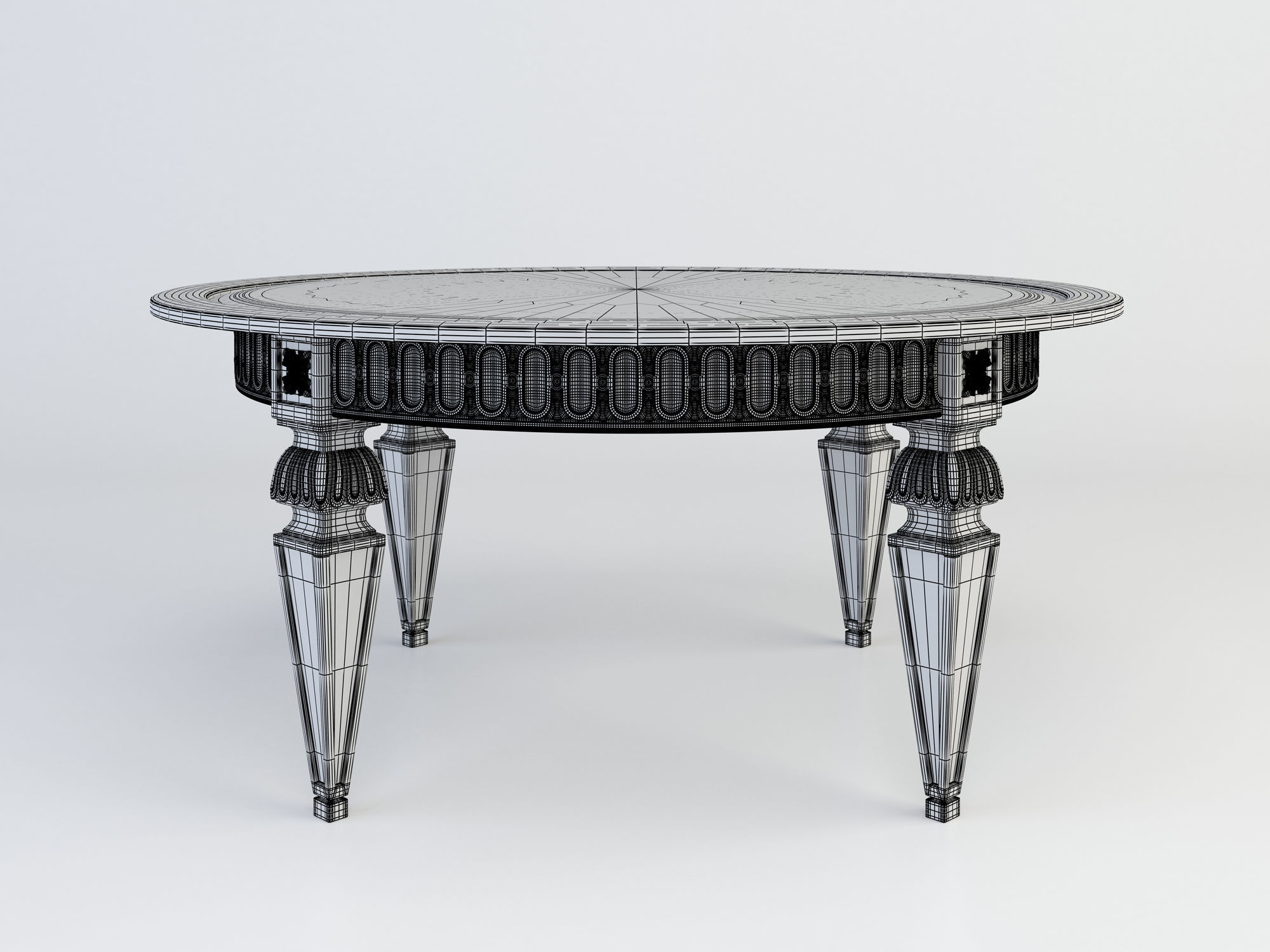 Circular Coffee Table 3D model_2