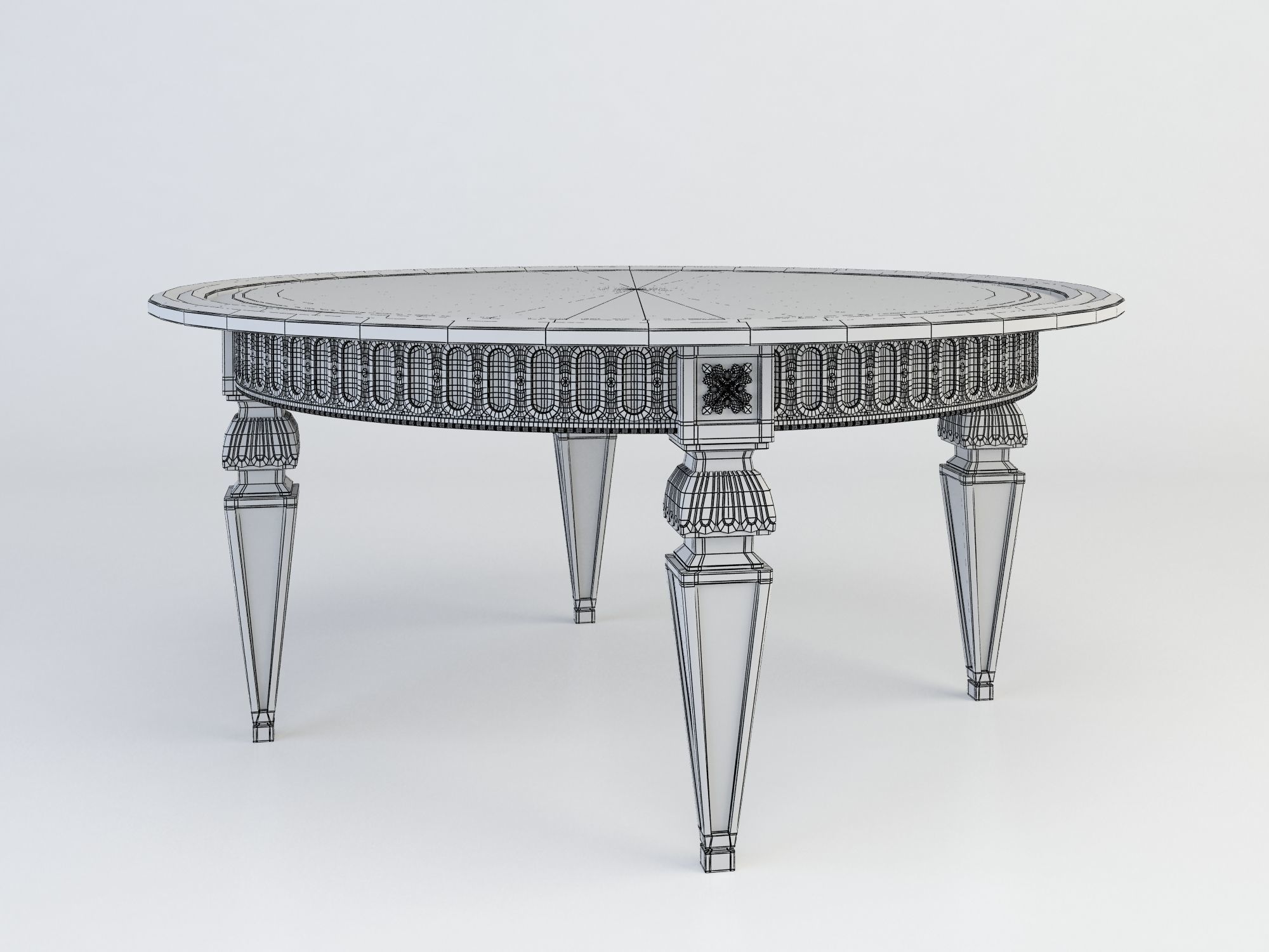 Circular Coffee Table 3D model_3