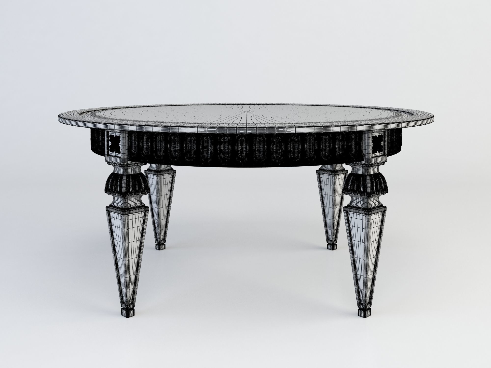 Circular Coffee Table 3D model_4