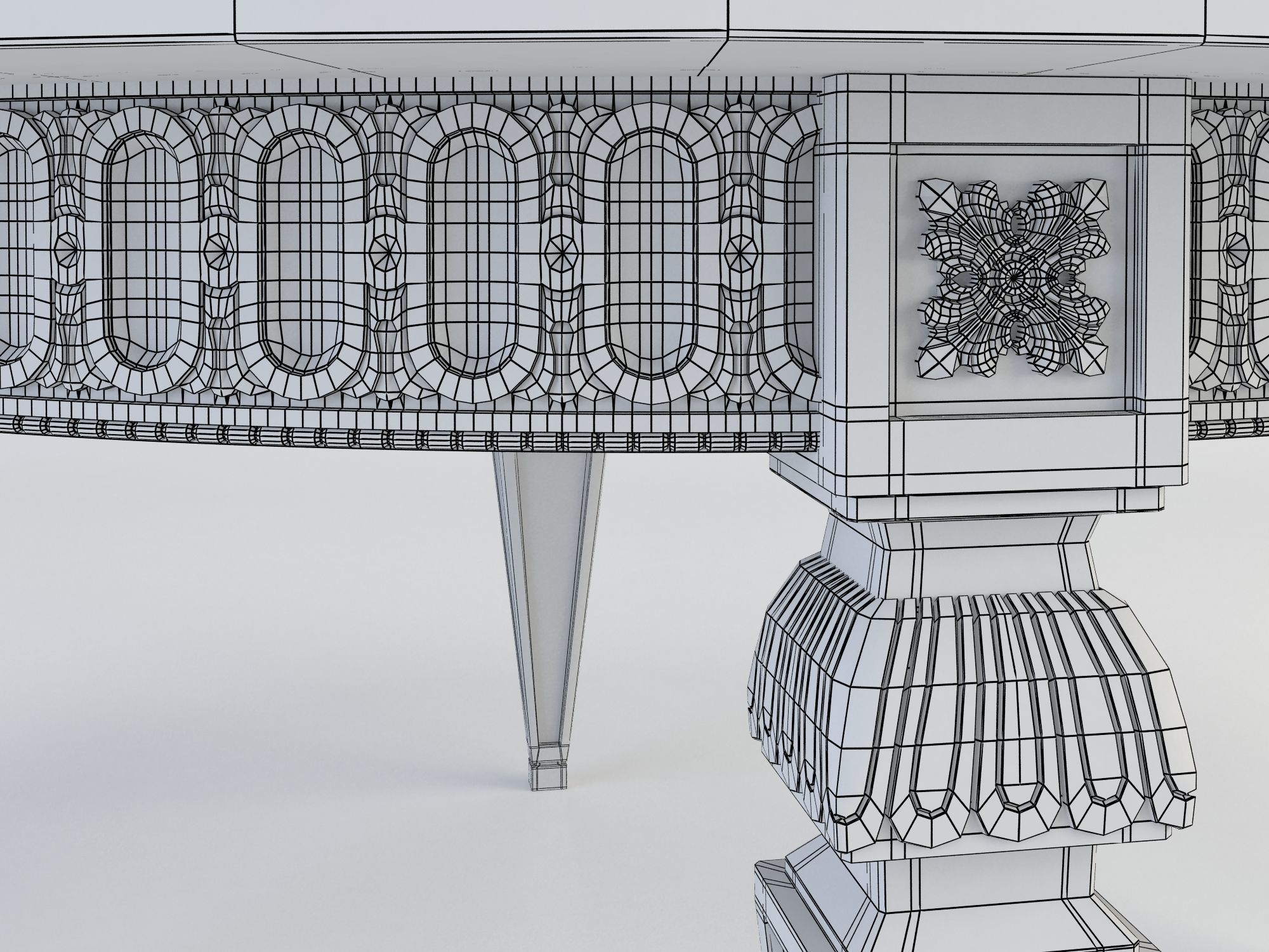 Circular Coffee Table 3D model_10