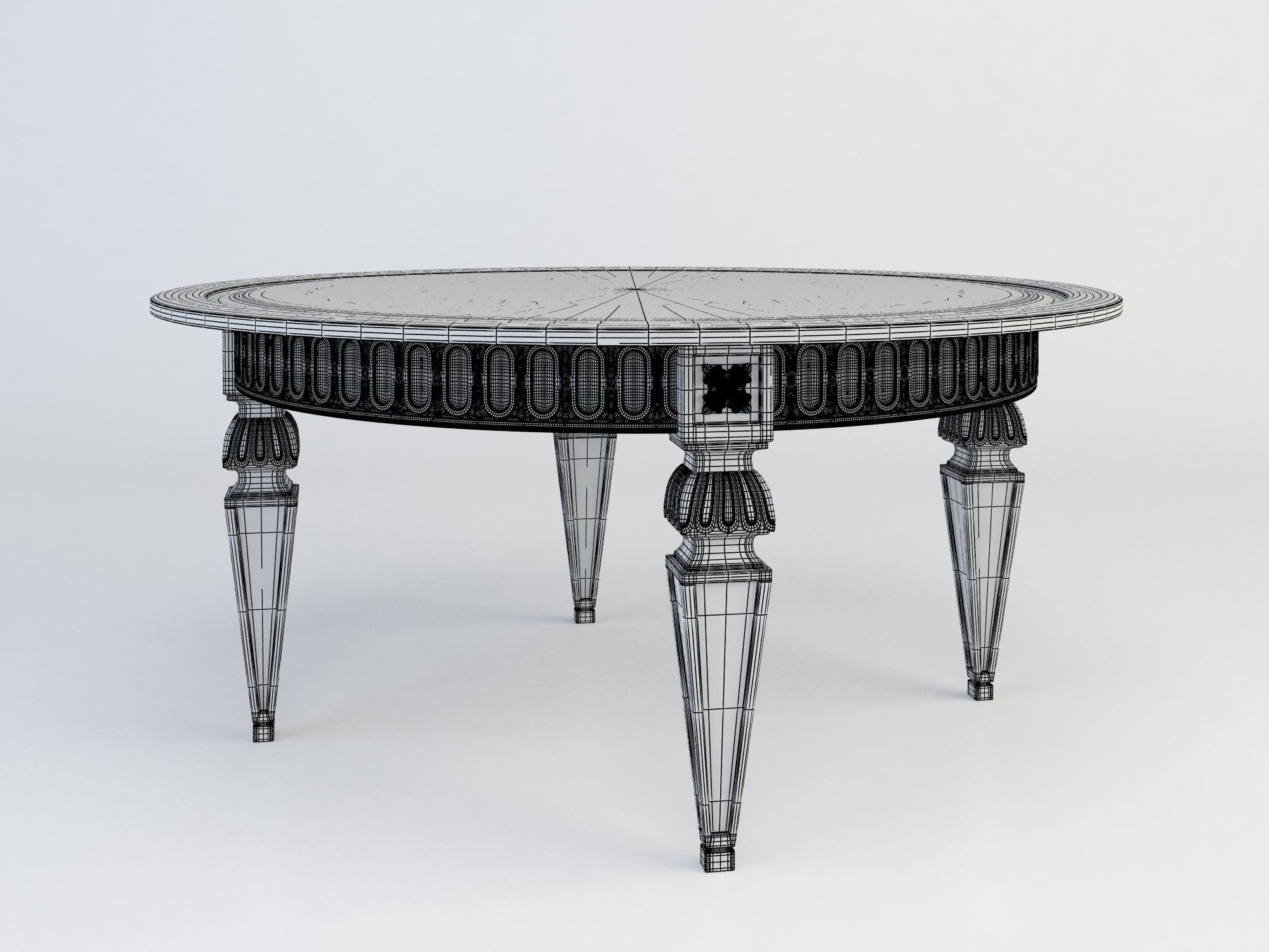 Circular Coffee Table 3D model_5