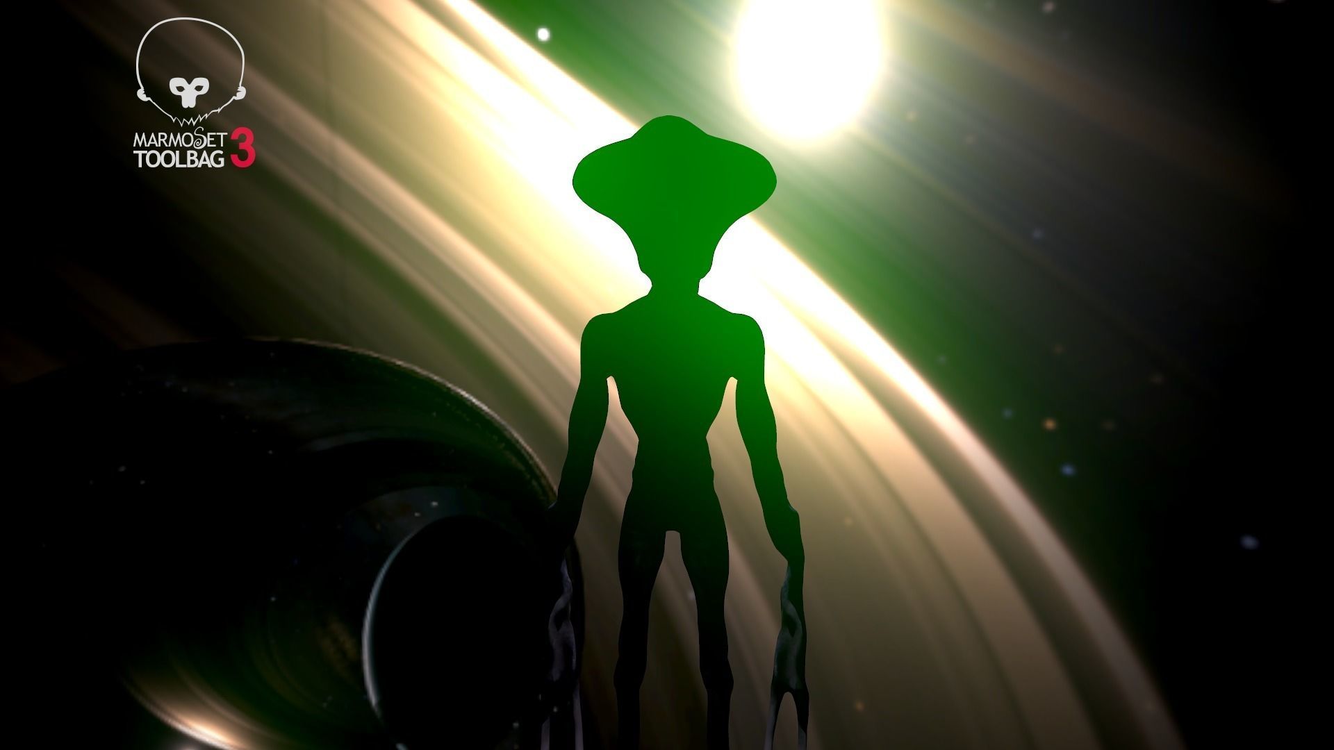 Alien - Independence Day - Harvester -  Low-poly 3D model_9