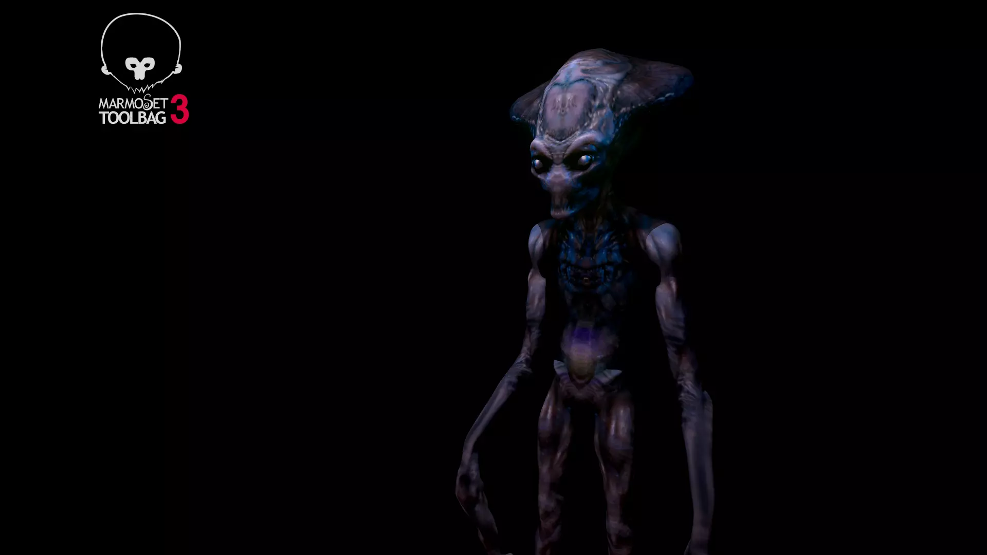 Alien - Independence Day - Harvester -  Low-poly 3D model_0