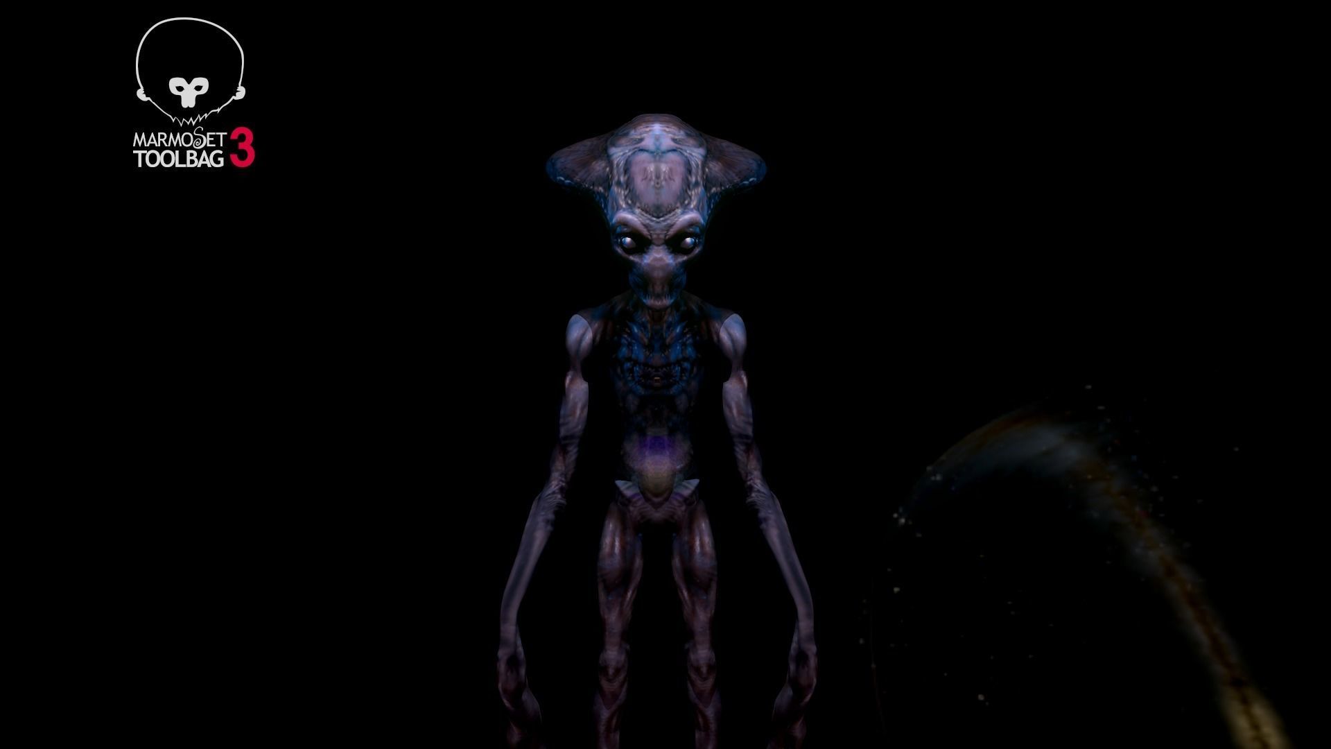 Alien - Independence Day - Harvester -  Low-poly 3D model_5