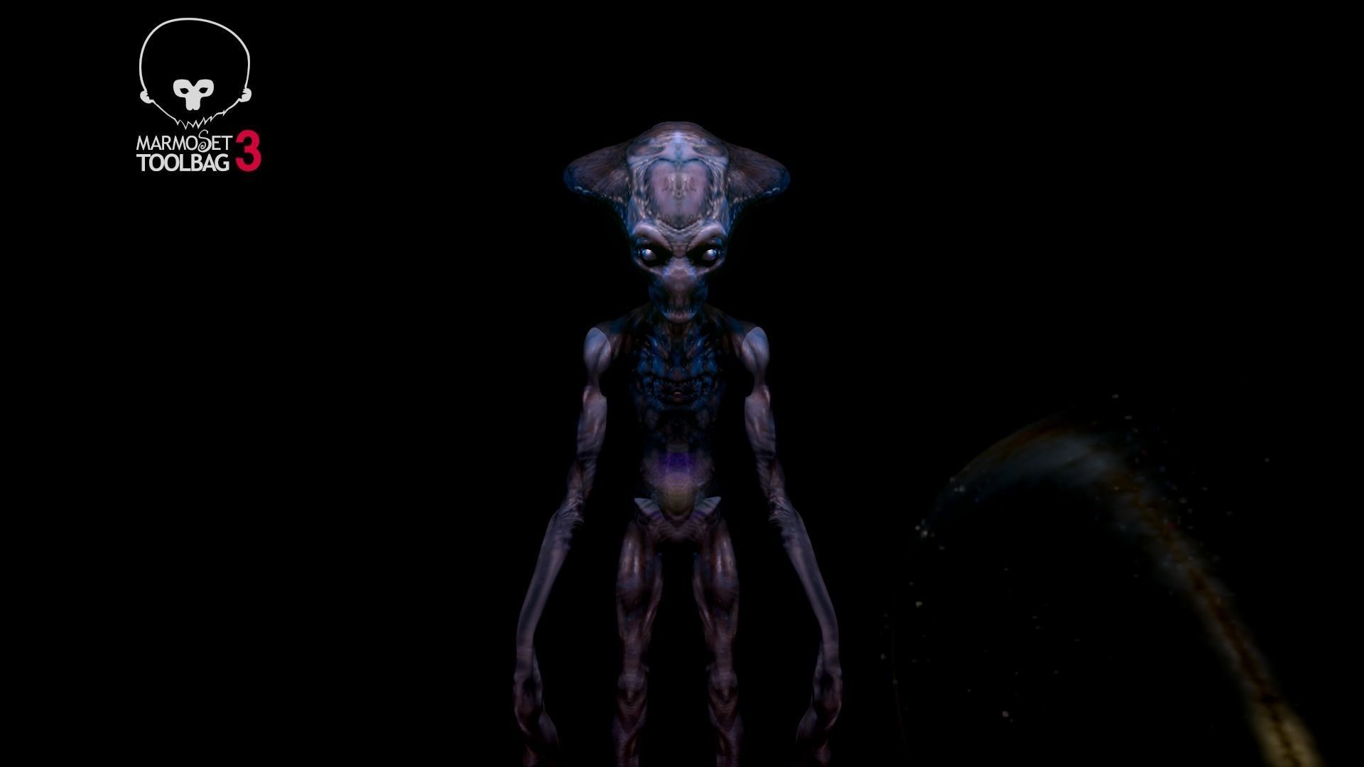 Alien - Independence Day - Harvester -  Low-poly 3D model_8