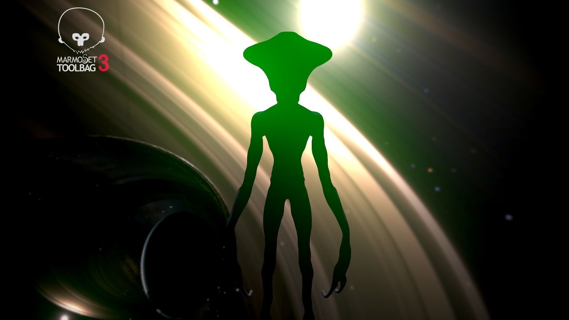 Alien - Independence Day - Harvester -  Low-poly 3D model_7