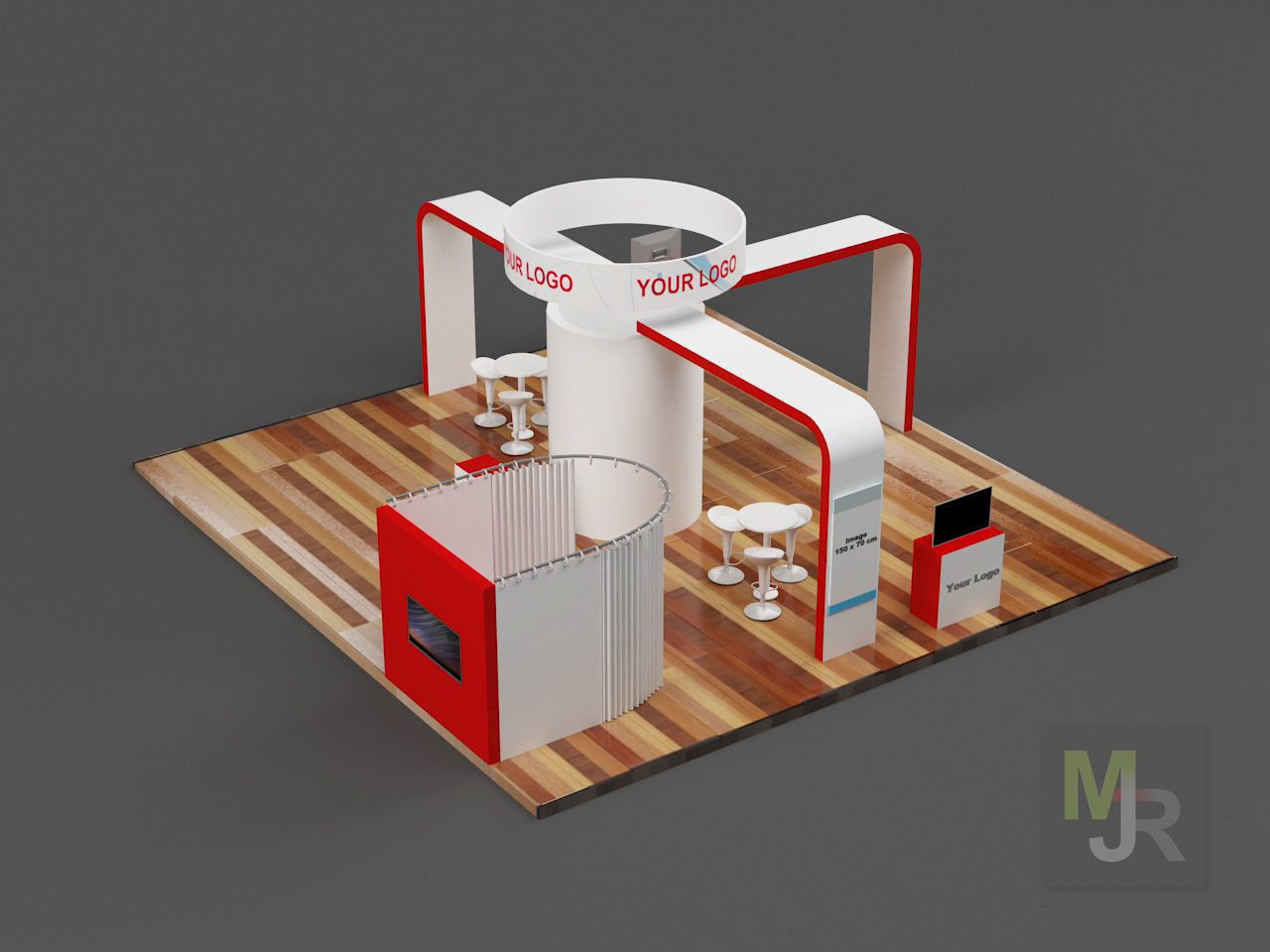 Stand3 trade show booth 3D model_6