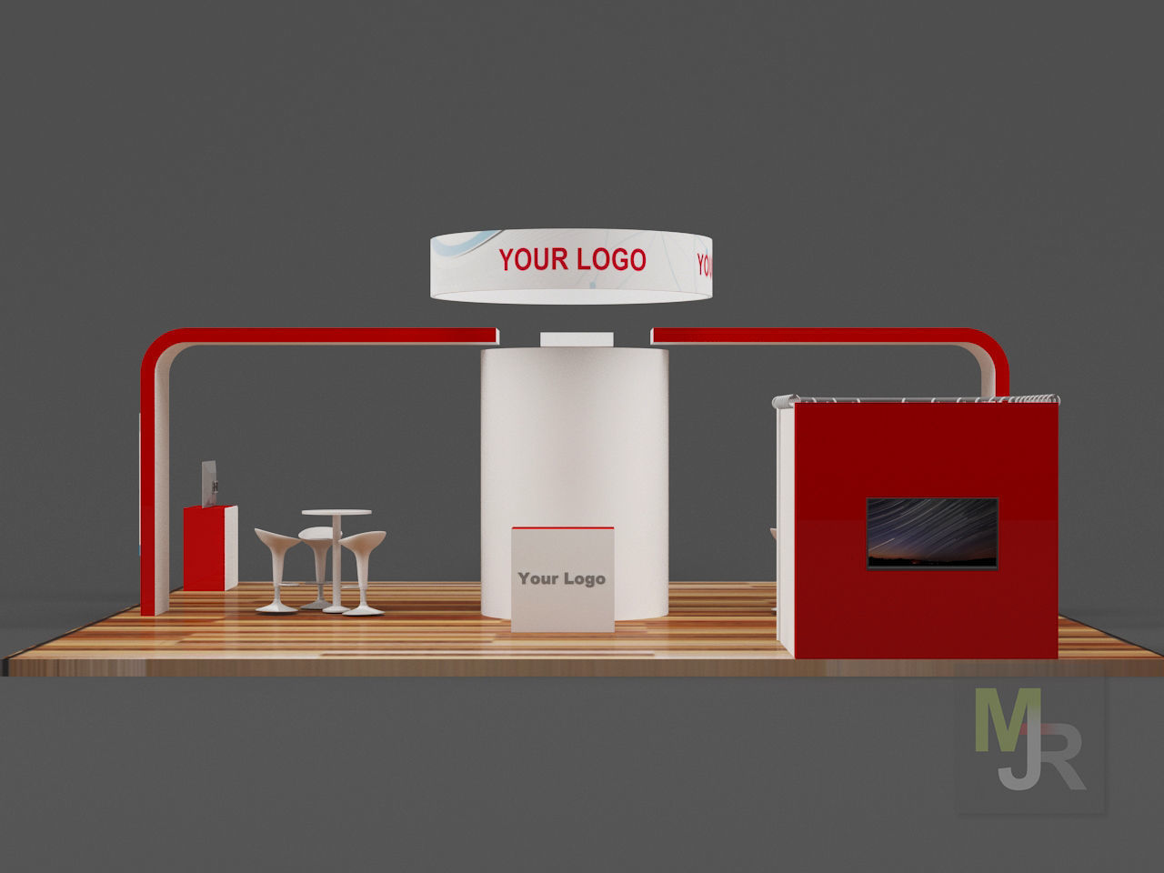 Stand3 trade show booth 3D model_4