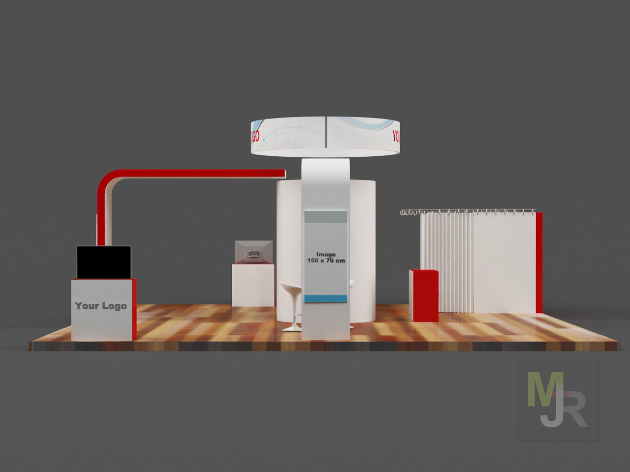 Stand3 trade show booth 3D model_3