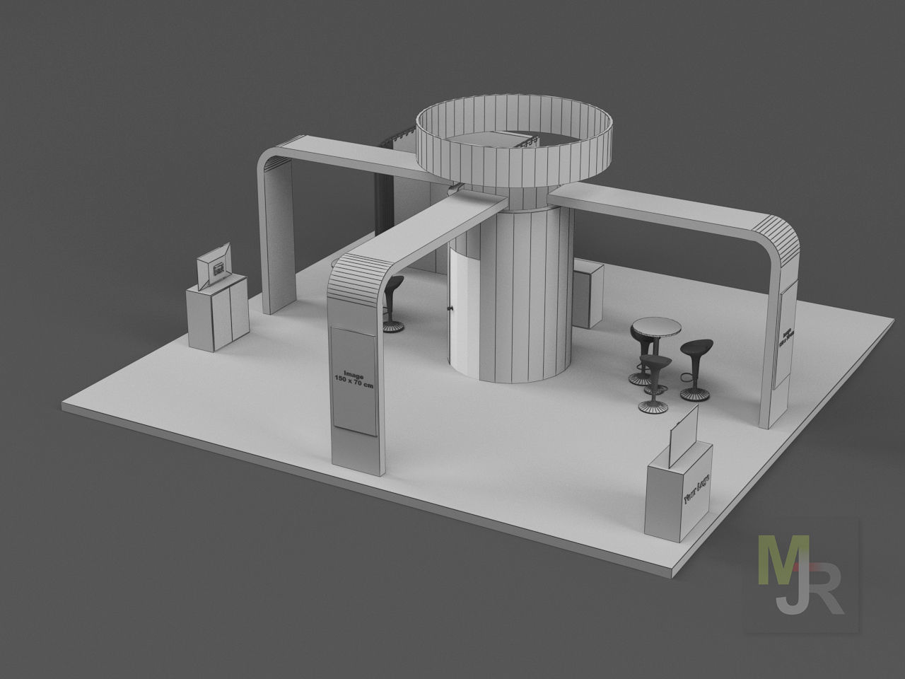 Stand3 trade show booth 3D model_15