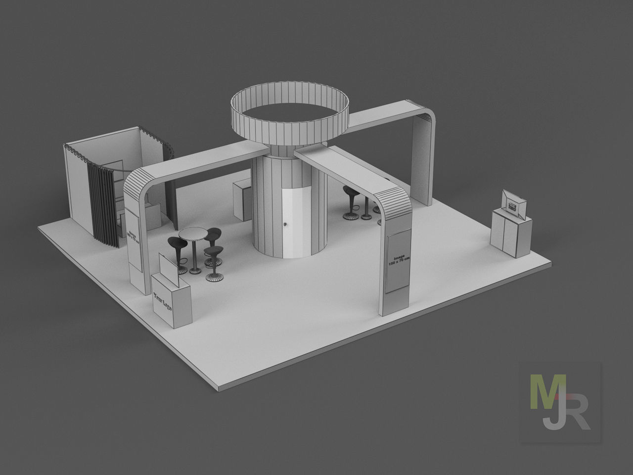 Stand3 trade show booth 3D model_14