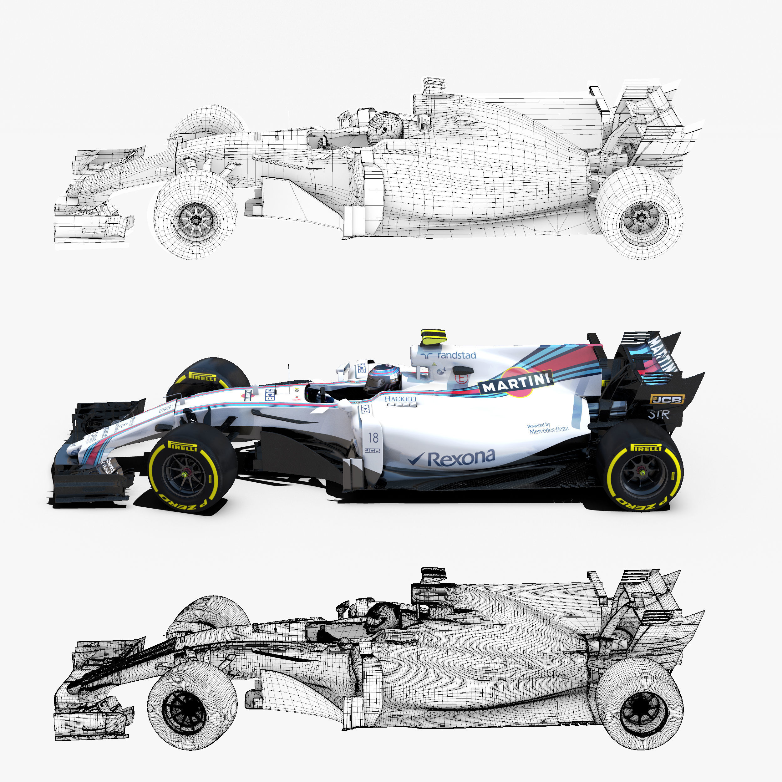 Williams FW40 Low-poly 3D model_1