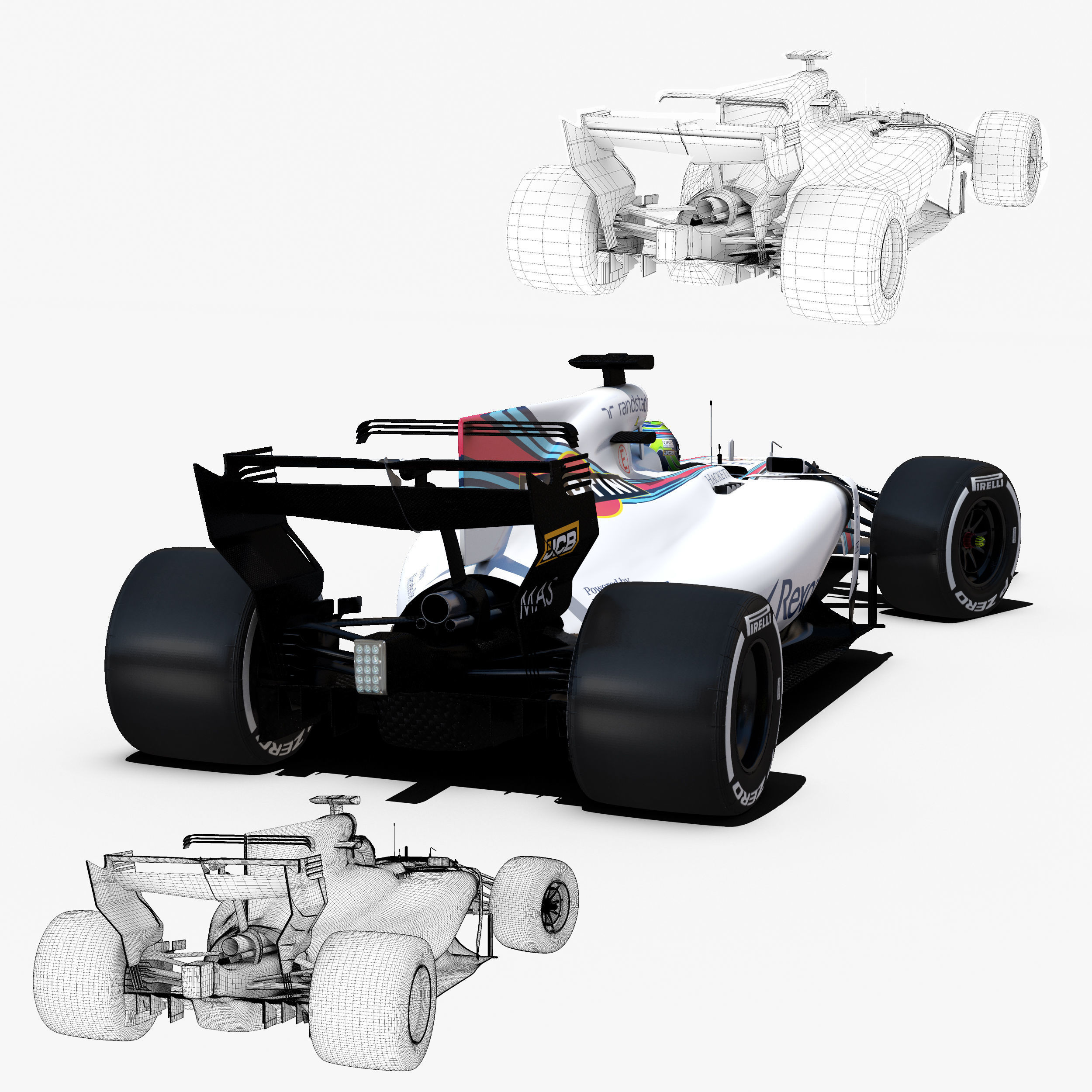 Williams FW40 Low-poly 3D model_3