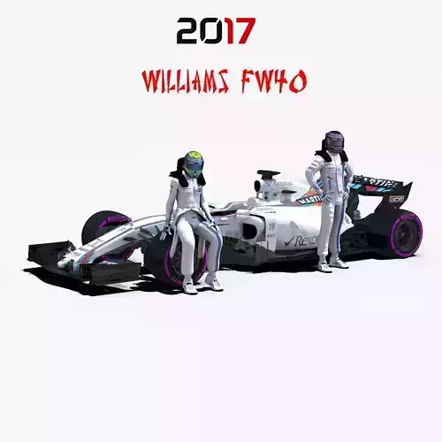 Williams FW40 Low-poly 3D model
