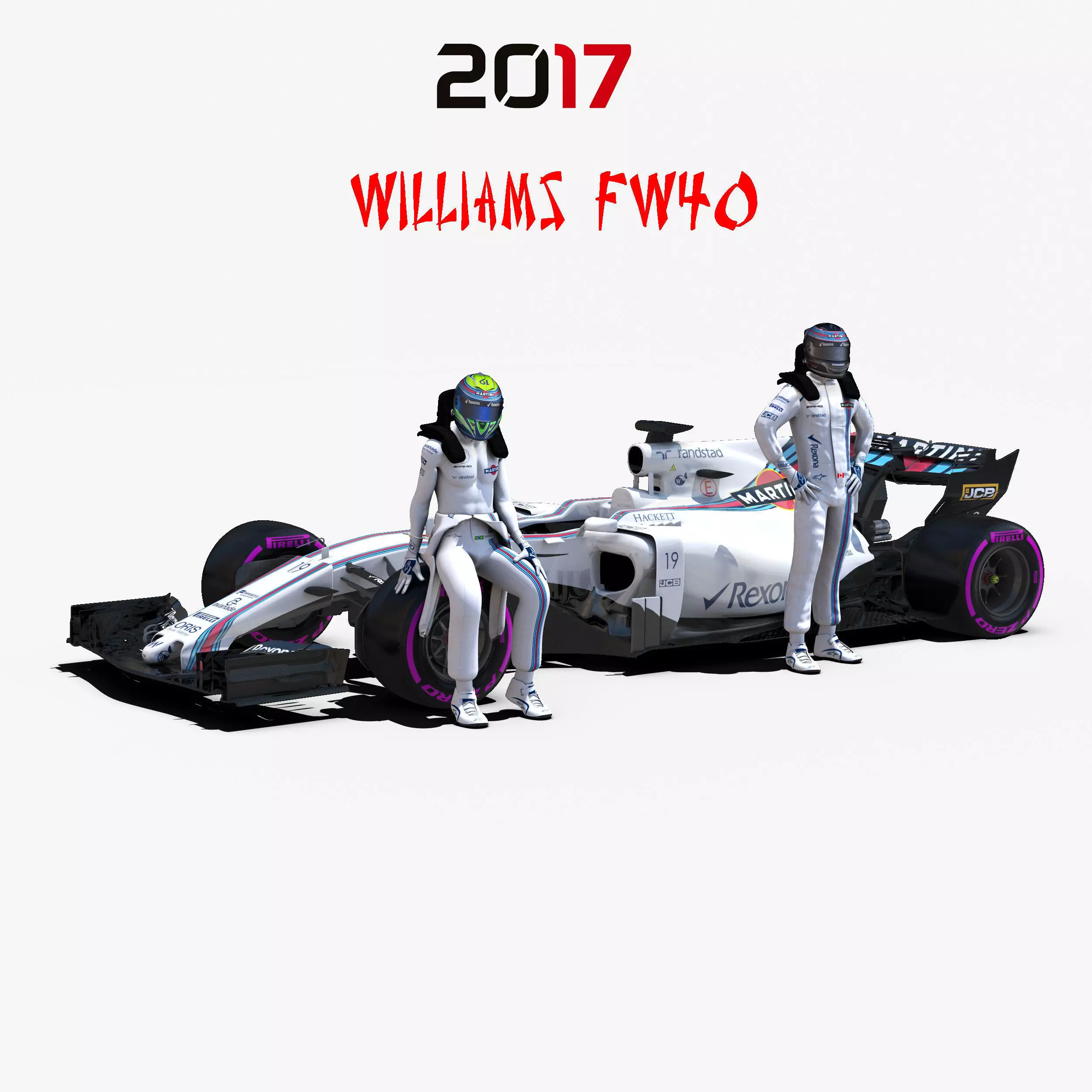 Williams FW40 Low-poly 3D model_0