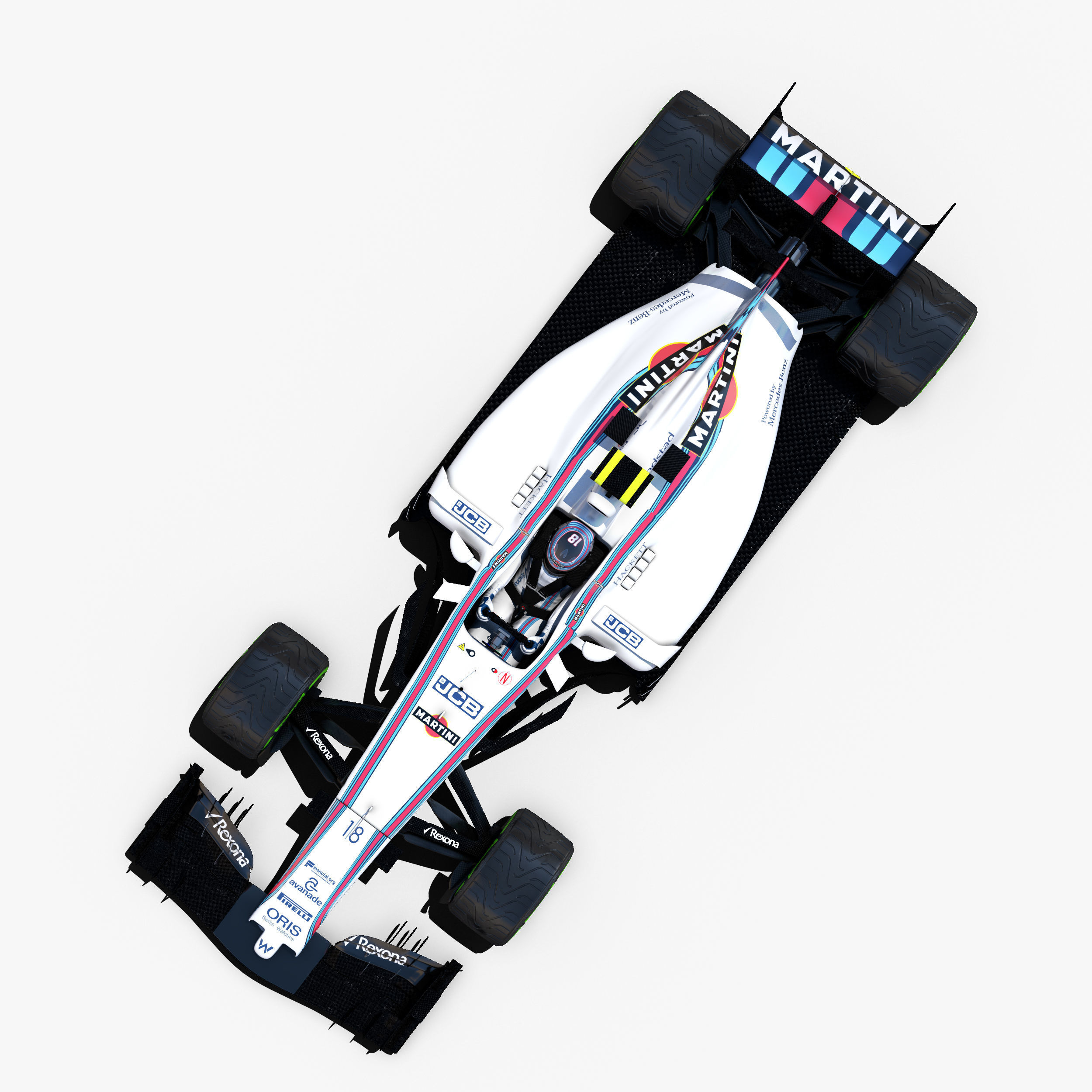 Williams FW40 Low-poly 3D model_7