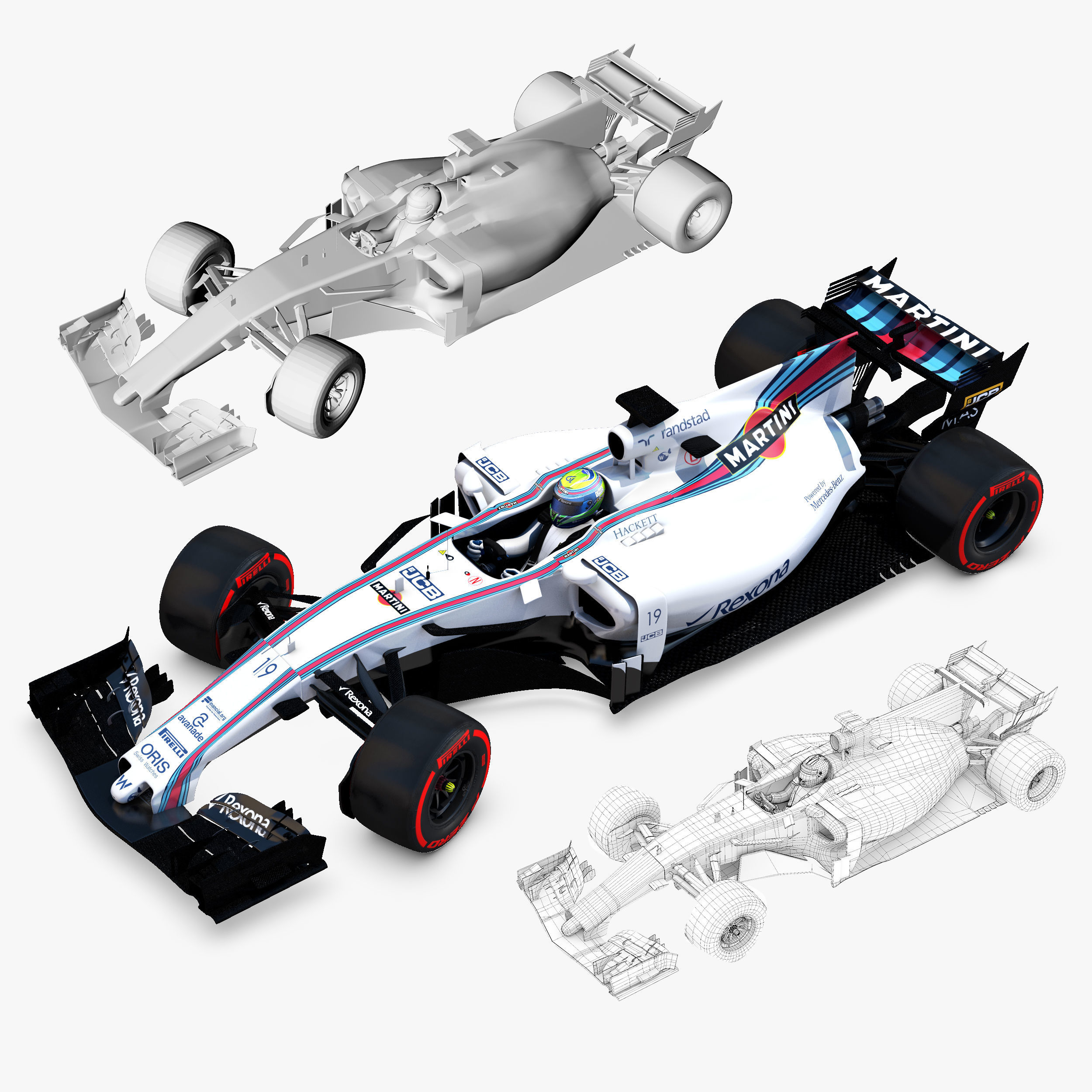 Williams FW40 Low-poly 3D model_4