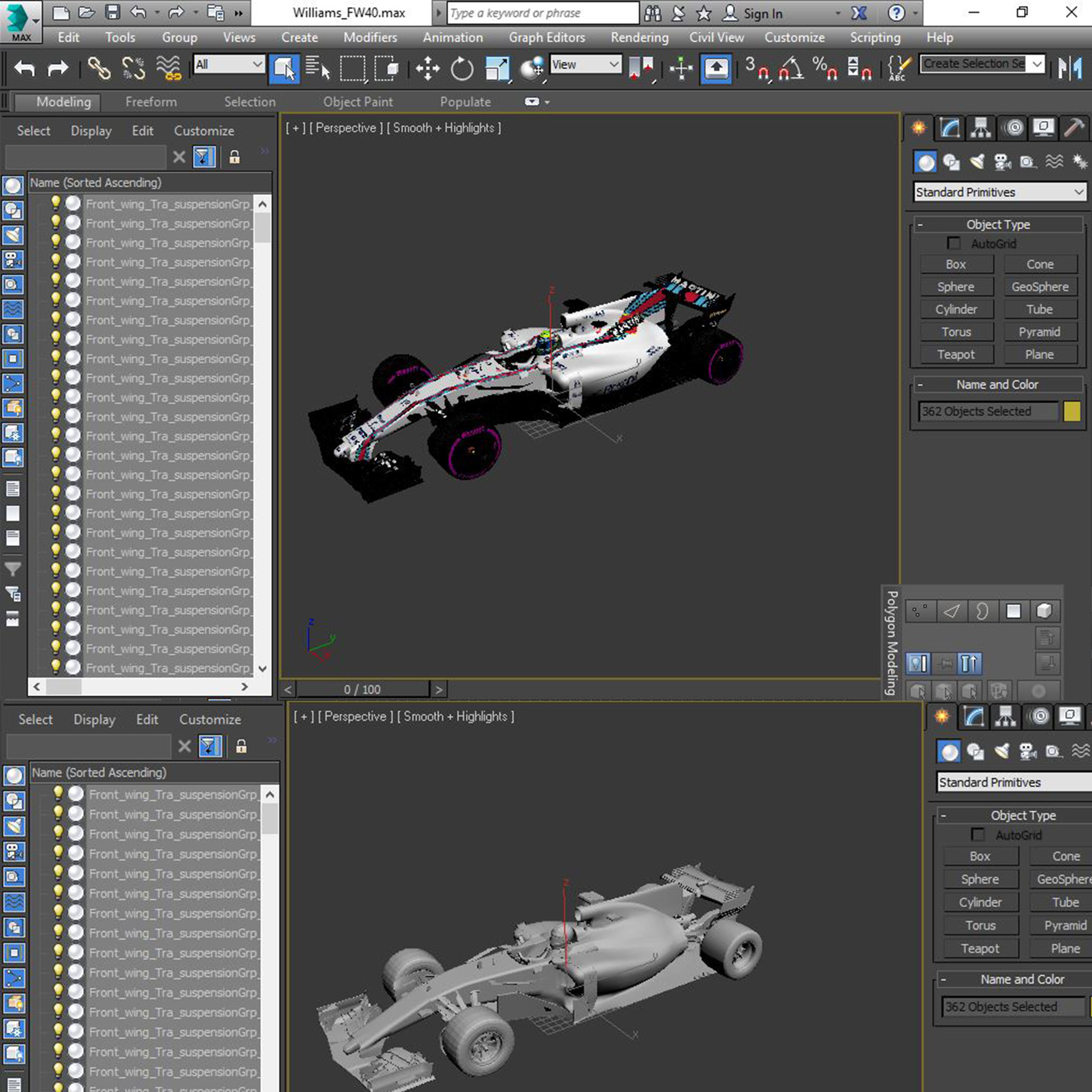 Williams FW40 Low-poly 3D model_13