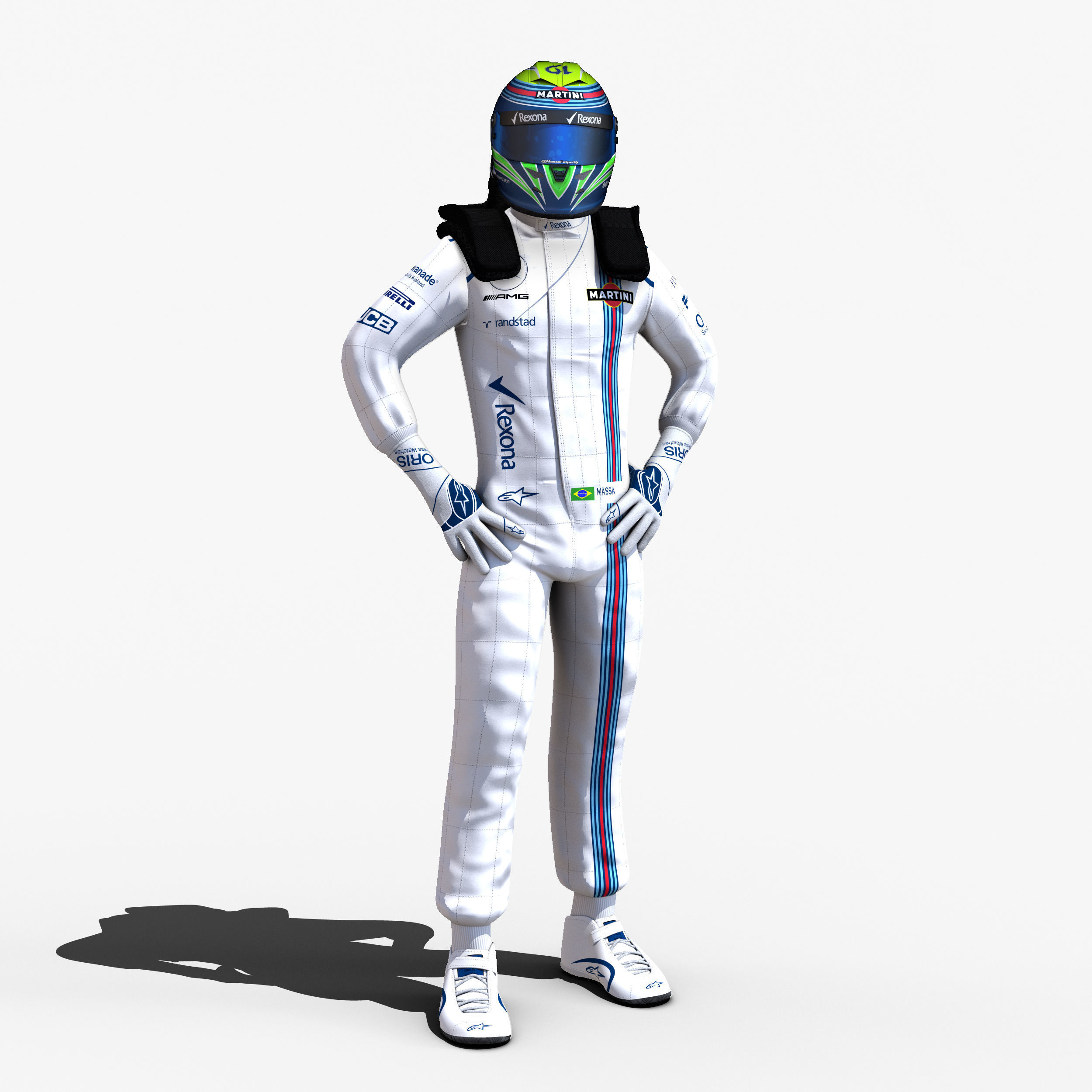 Williams FW40 Low-poly 3D model_16