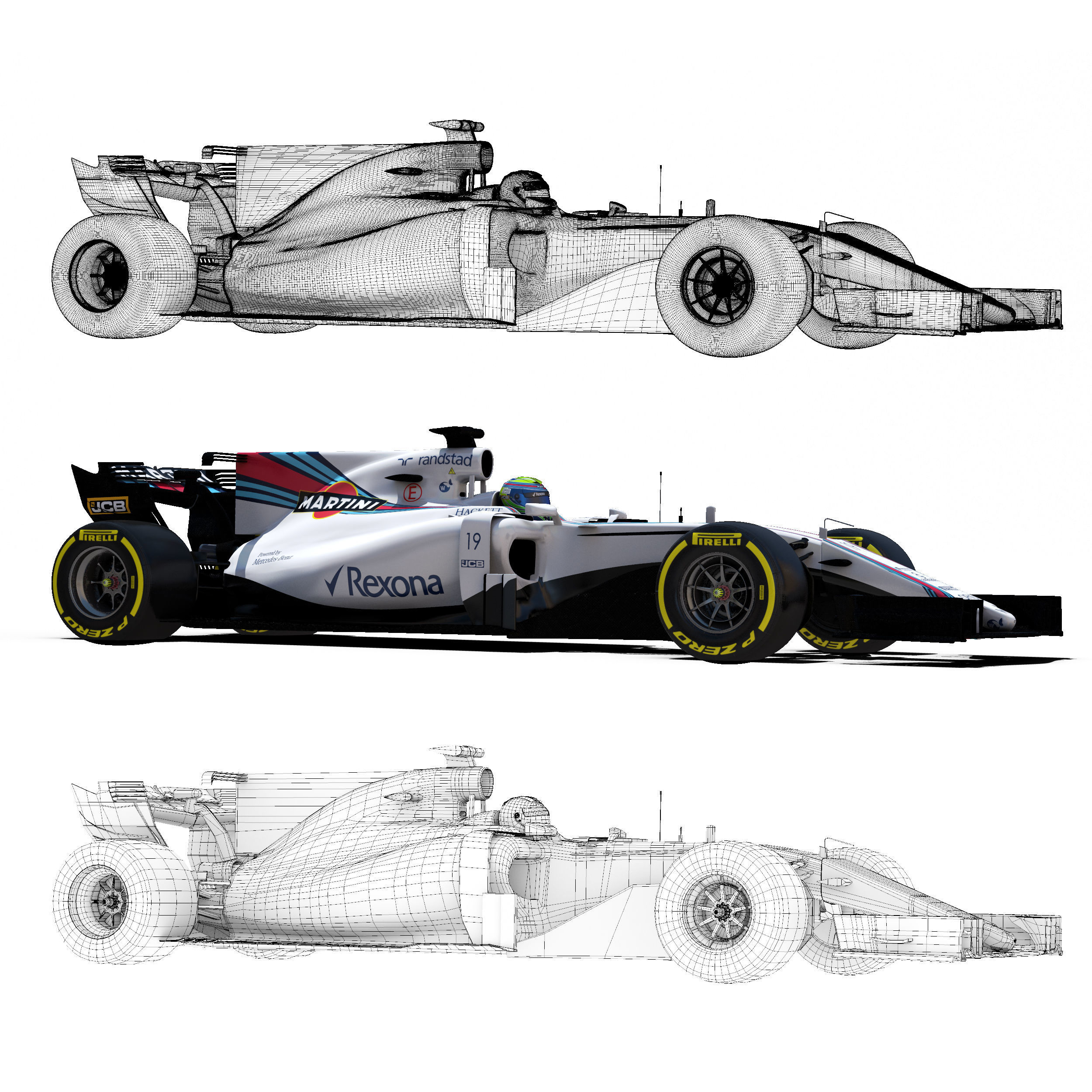 Williams FW40 Low-poly 3D model_5