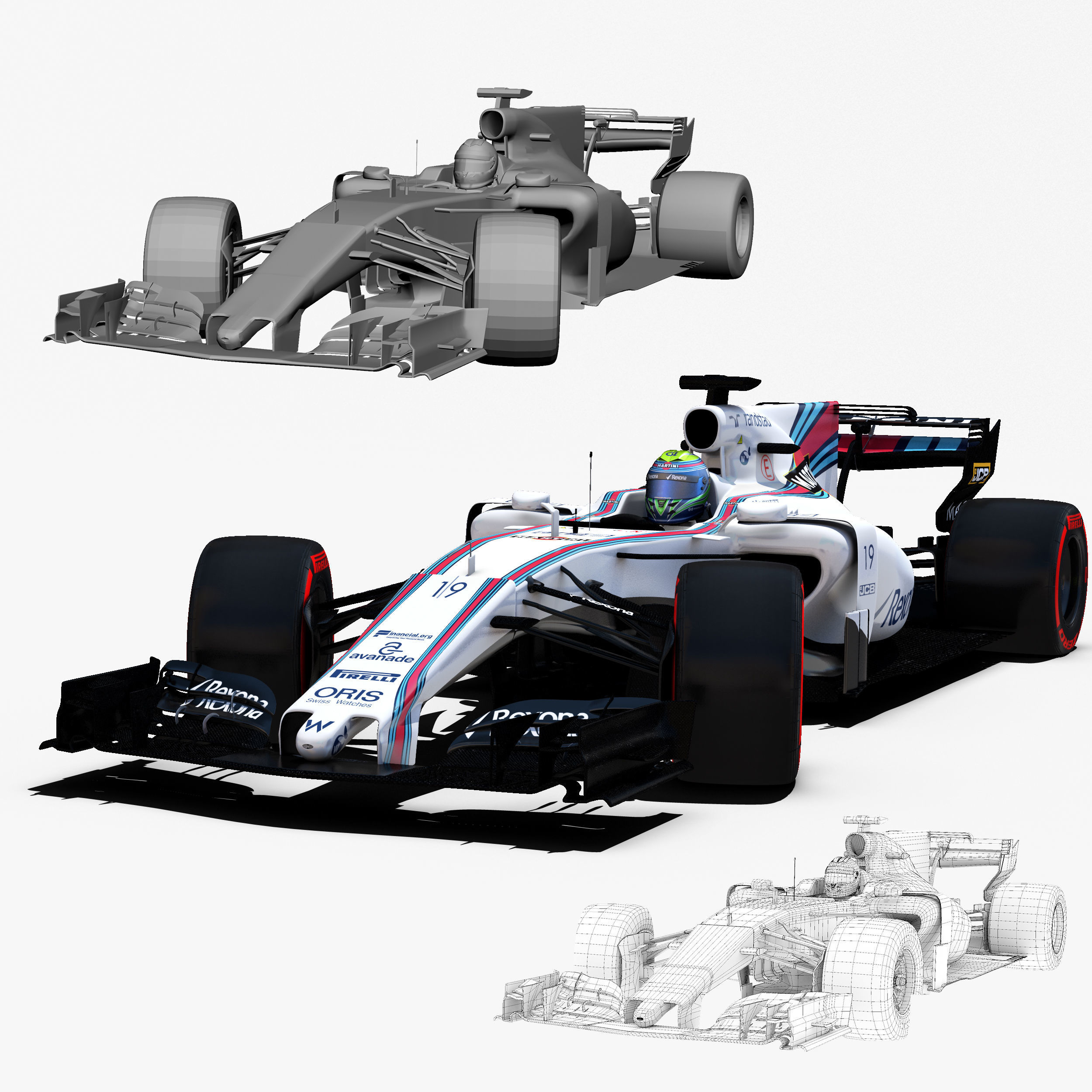 Williams FW40 Low-poly 3D model_2